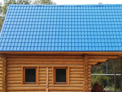 Металлочерепица модерн 0,45 PE RAL 5005 сигнальный синий